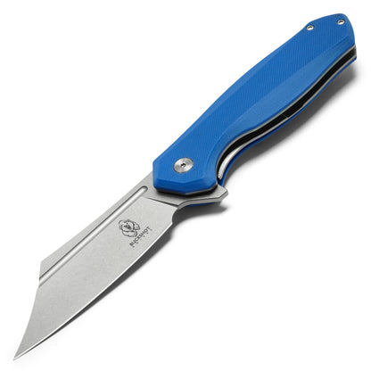 Buckshot Knives - 8.25" Blue D2 Clip Point | Ball Bearing Pocket Knife