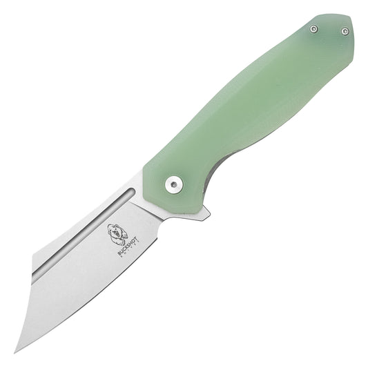 Buckshot Knives - 8.25" Jade Green D2 Clip Point | Ball Bearing Pocket Knife