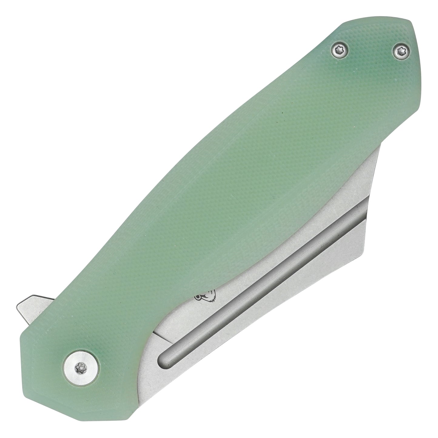 Buckshot Knives - 8.25" Jade Green D2 Clip Point | Ball Bearing Pocket Knife