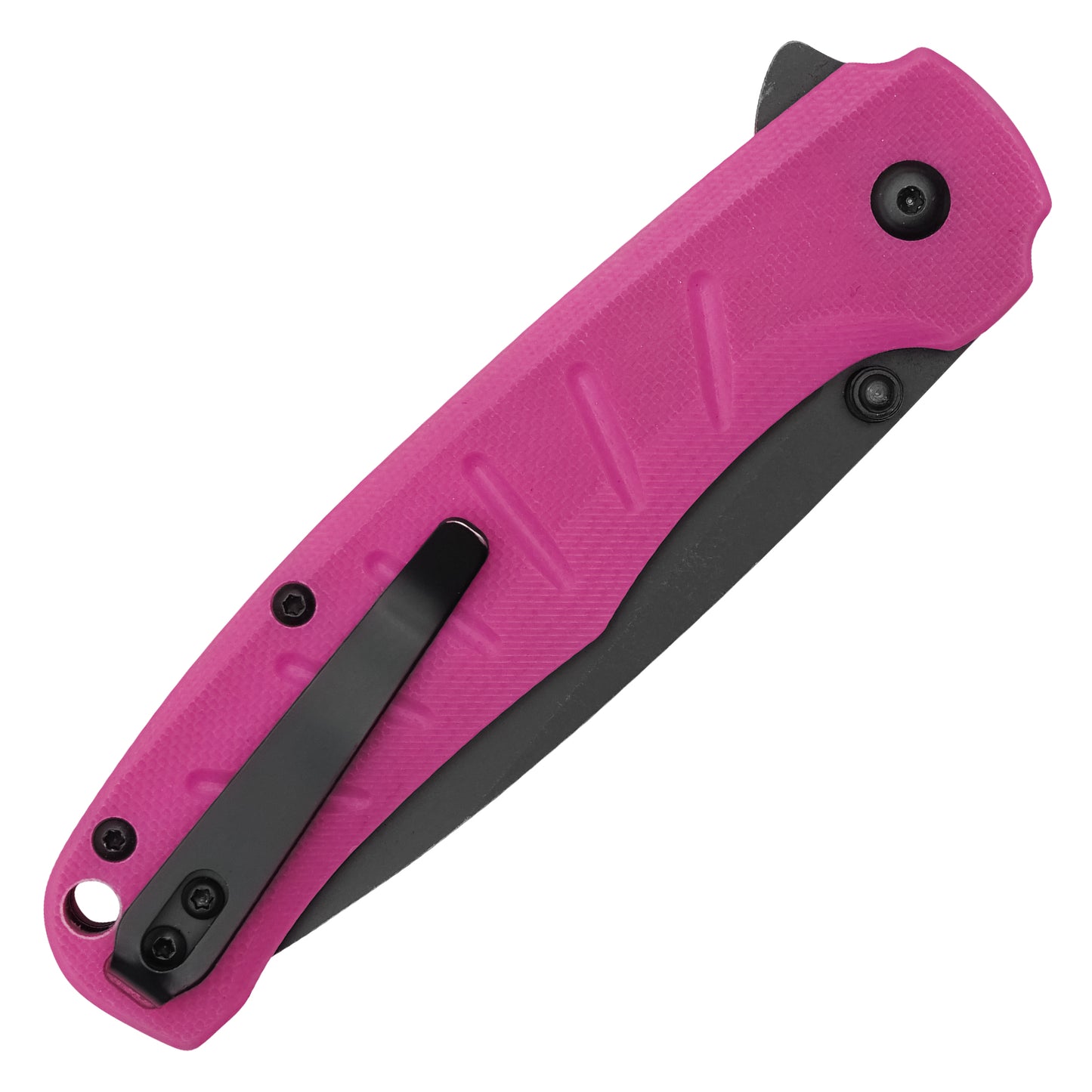 Buckshot Knives - 8" Pink D2 Drop Point | Ball Bearing Pocket Knife