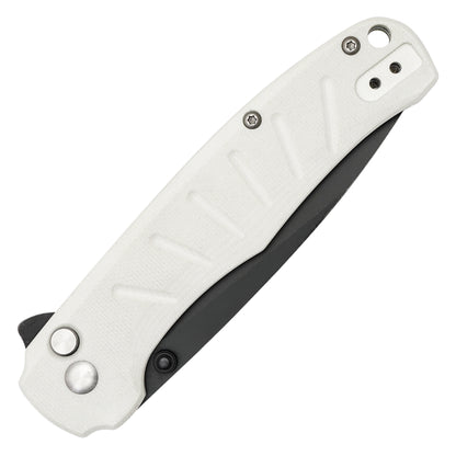 Buckshot Knives - 8" White D2 Drop Point | Ball Bearing Pocket Knife