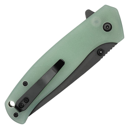 Buckshot Knives - 7.75" Jade D2 Drop Point | Ball Bearing Pocket Knife