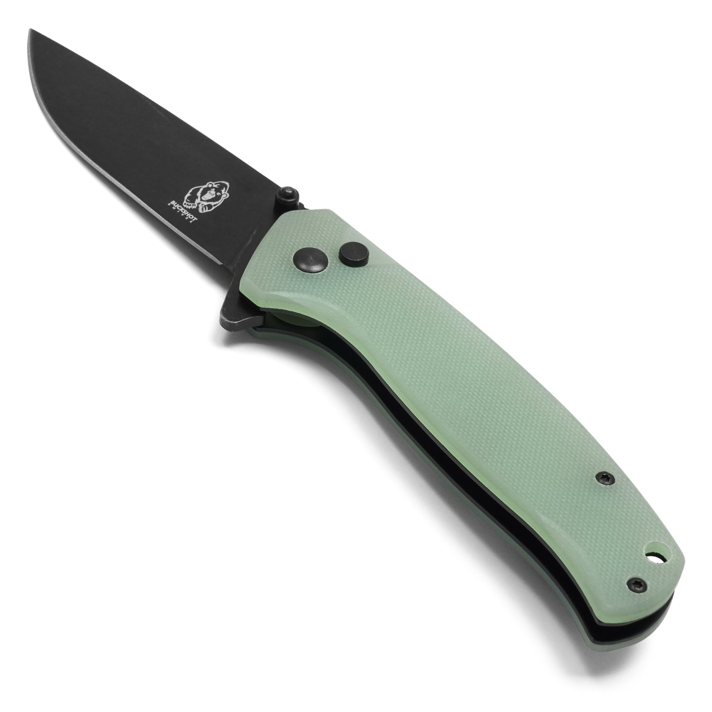 Buckshot Knives - 7.75" Jade D2 Drop Point | Ball Bearing Pocket Knife