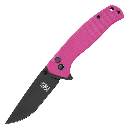 Buckshot Knives - 7.75" Pink D2 | Ball Bearing Pocket Knife