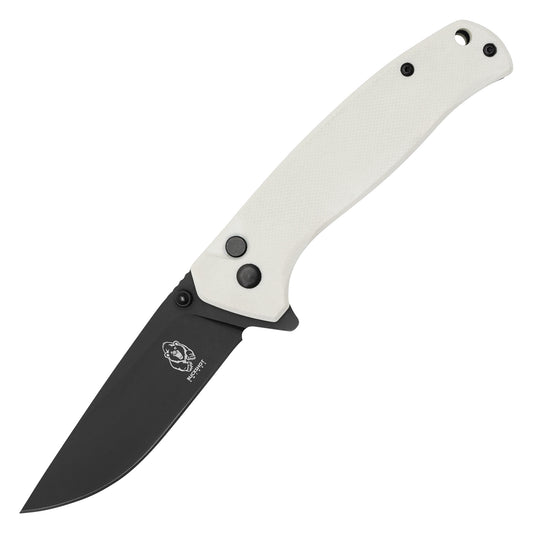 Buckshot Knives - 7.75" White D2 | Ball Bearing Pocket Knife