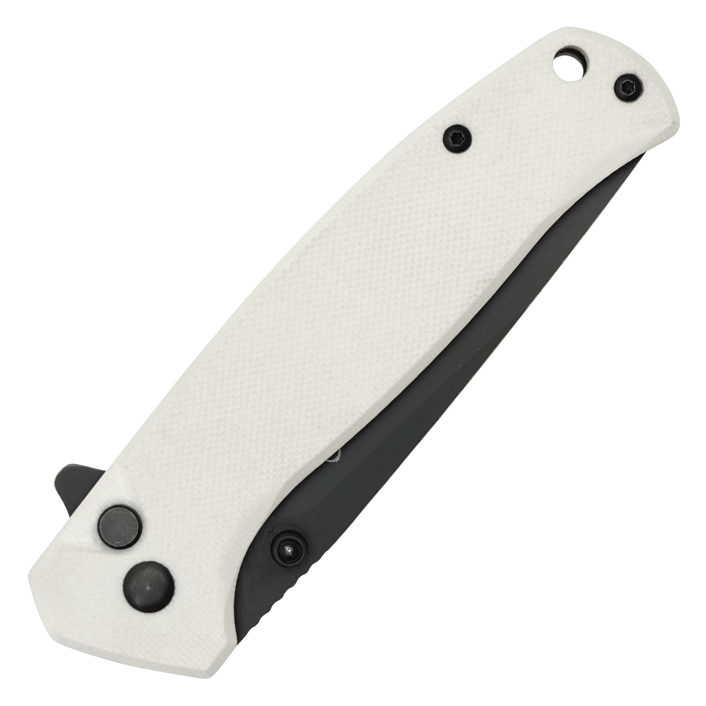 Buckshot Knives - 7.75" White D2 | Ball Bearing Pocket Knife