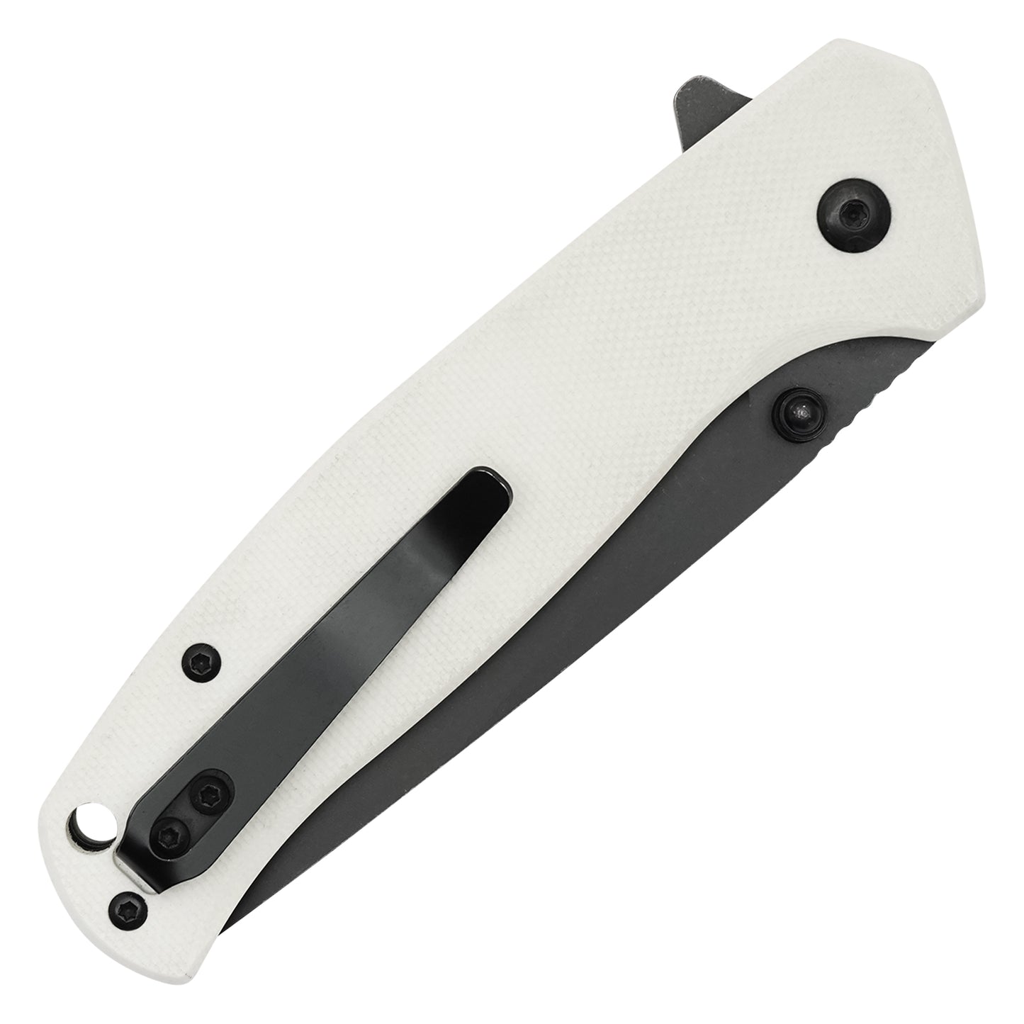 Buckshot Knives - 7.75" White D2 | Ball Bearing Pocket Knife