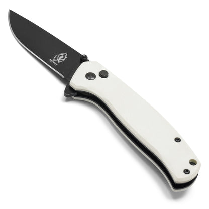 Buckshot Knives - 7.75" White D2 | Ball Bearing Pocket Knife