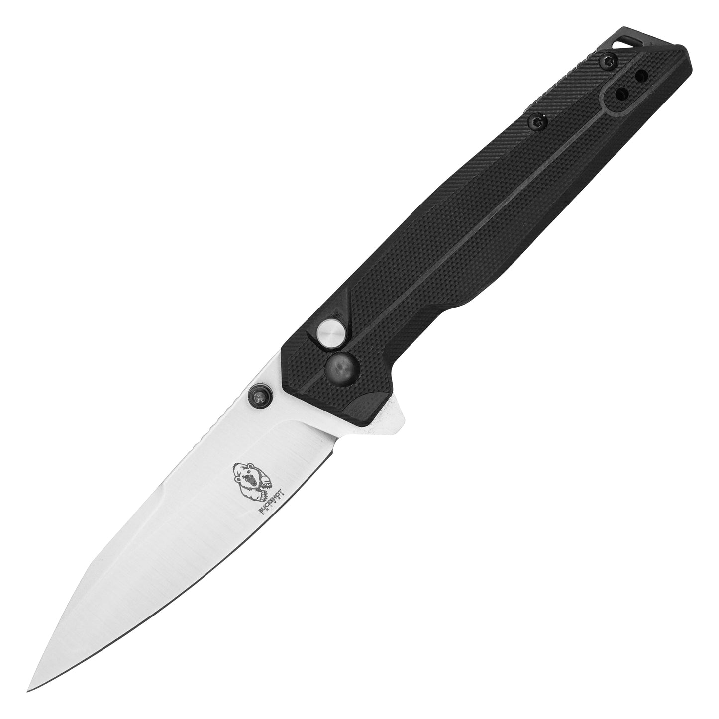 Buckshot Knives - 7.5" Black D2 | Ball Bearing Pocket Knife