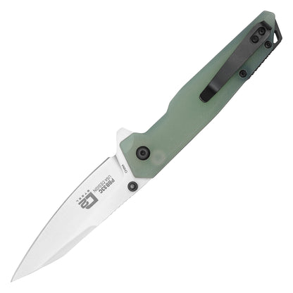 Buckshot Knives - 7.5" Jade D2 Drop Point | Ball Bearing Pocket Knife