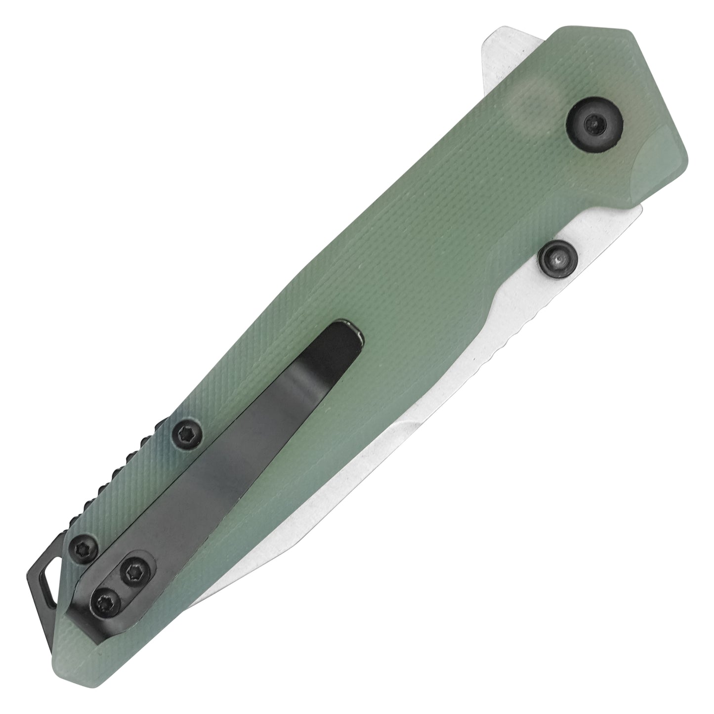 Buckshot Knives - 7.5" Jade D2 Drop Point | Ball Bearing Pocket Knife