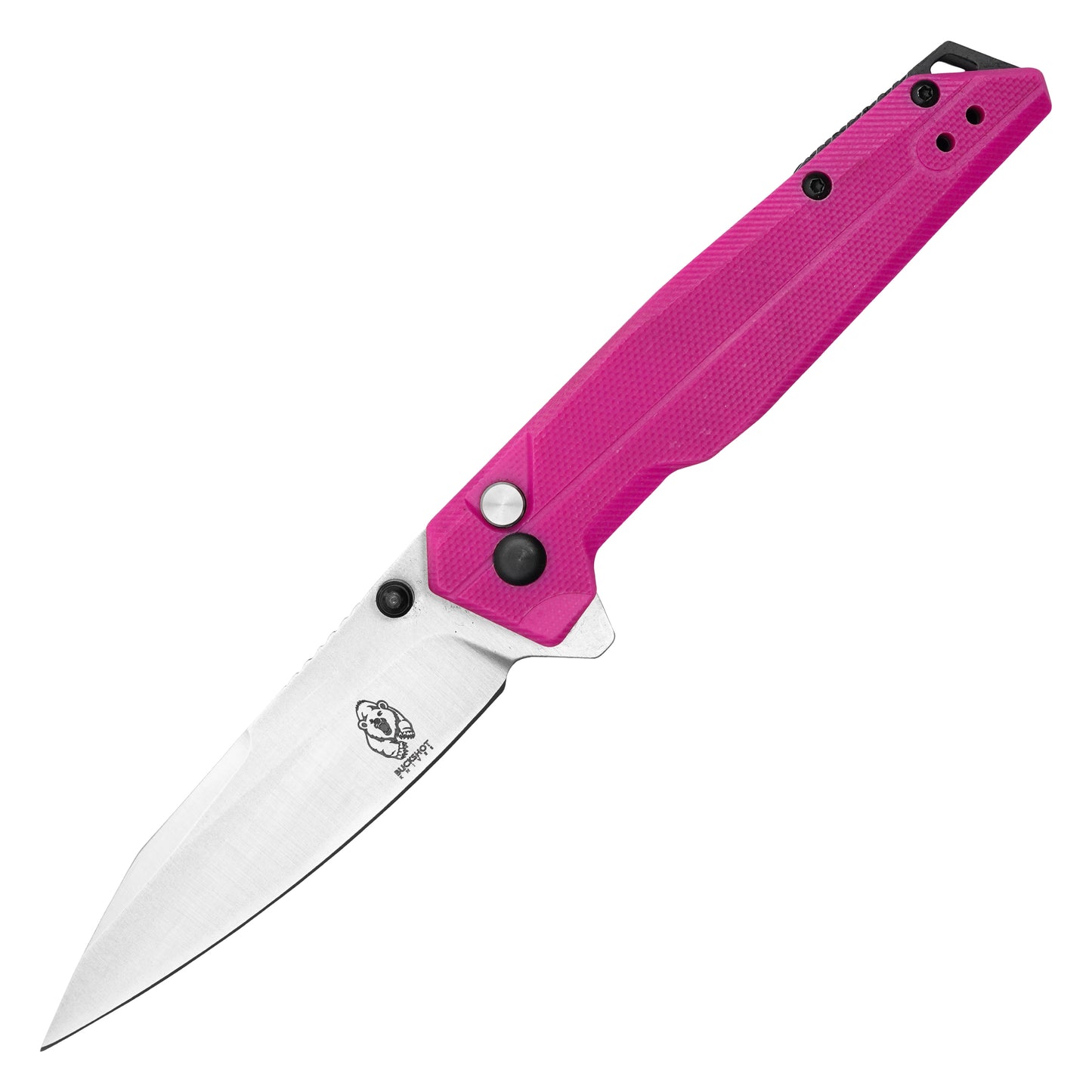 Buckshot Knives - 7.5" Pink D2 | Ball Bearing Pocket Knife