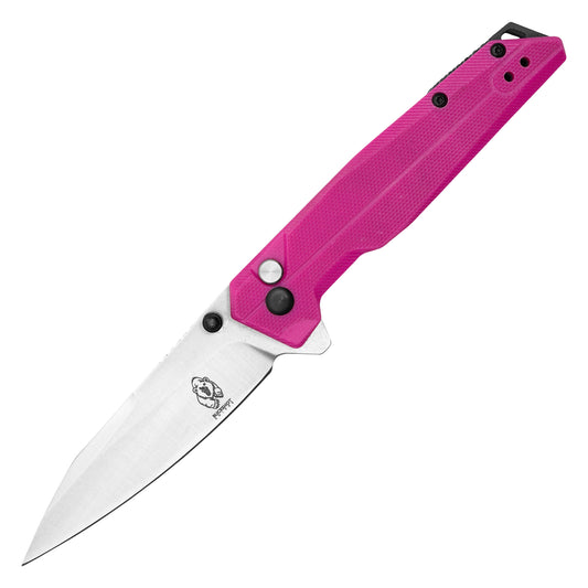 Buckshot Knives - 7.5" Pink D2 | Ball Bearing Pocket Knife
