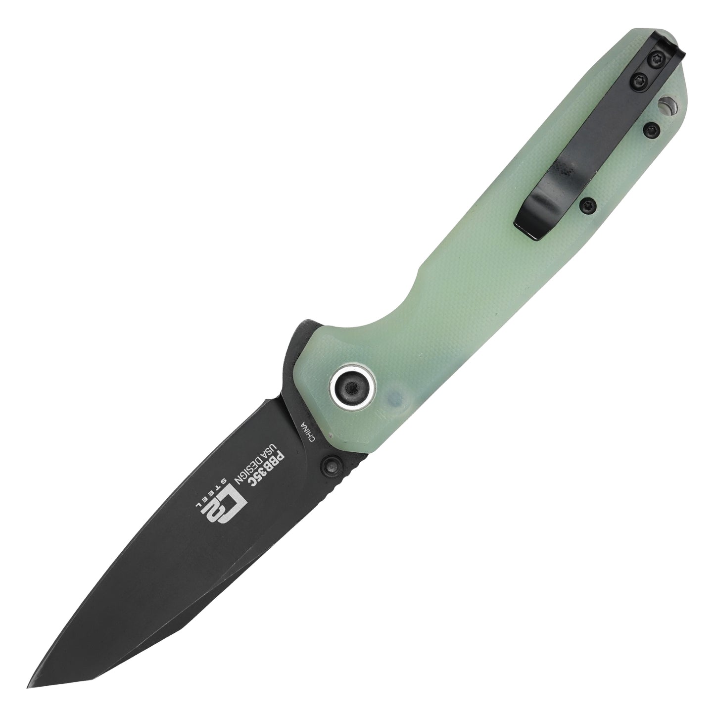 Buckshot Knives - 7.75" Jade D2 | Ball Bearing Pocket Knife