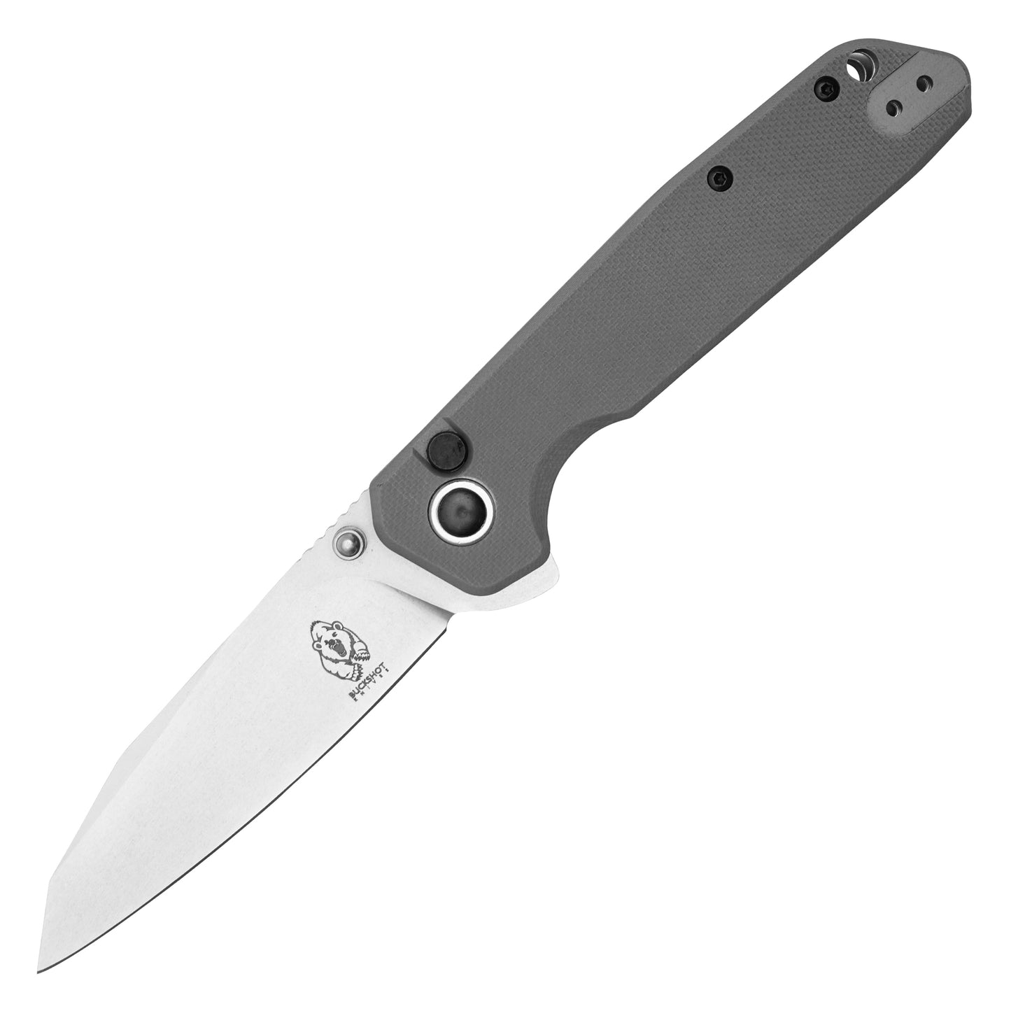 Buckshot Knives - 7.75" Gray D2 | Ball Bearing Pocket Knife