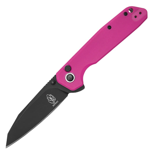 Buckshot Knives - 7.75" Pink D2 | Ball Bearing Pocket Knife