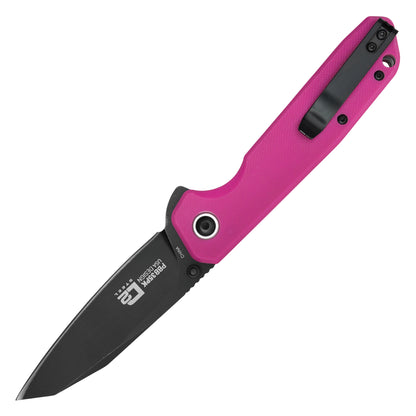Buckshot Knives - 7.75" Pink D2 | Ball Bearing Pocket Knife