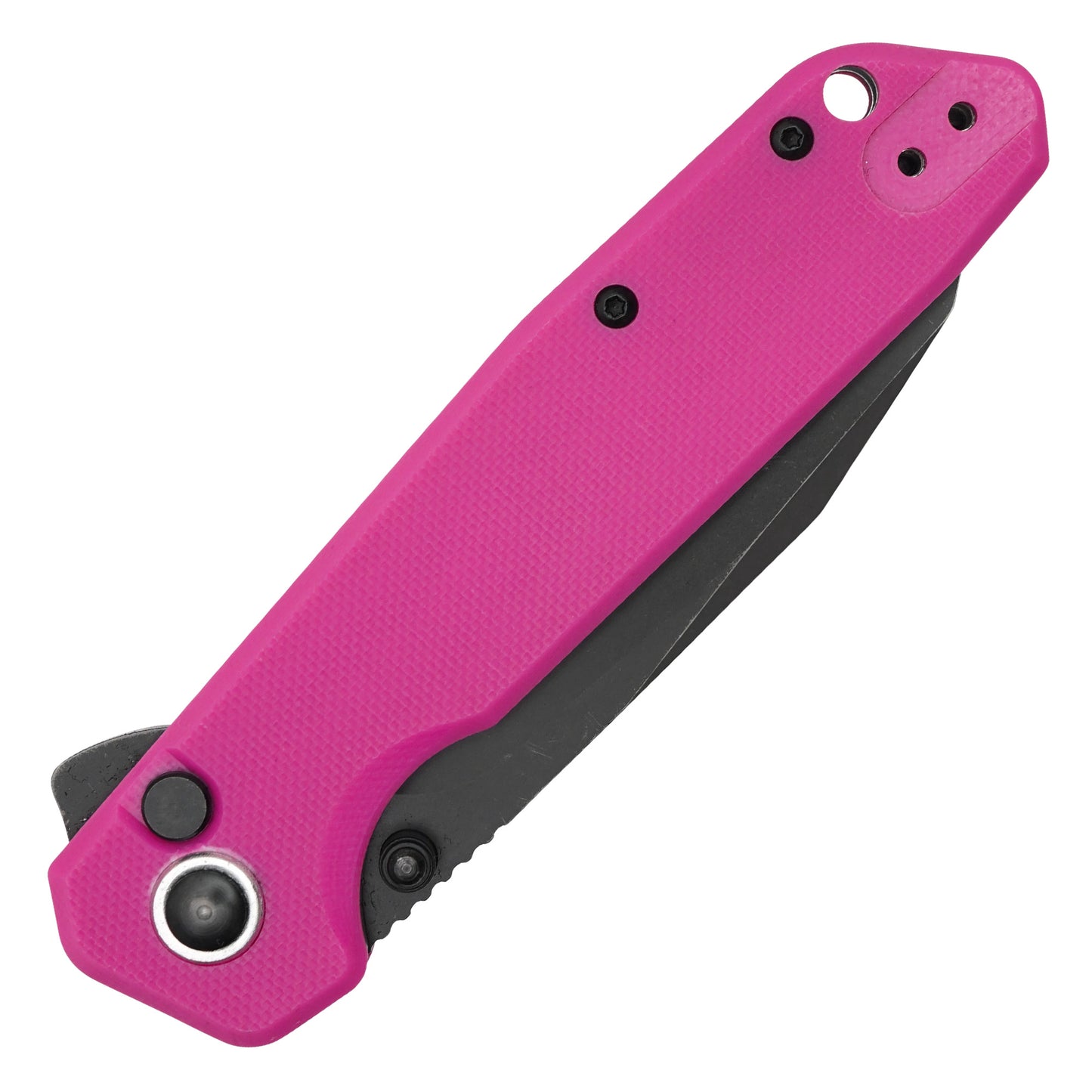 Buckshot Knives - 7.75" Pink D2 | Ball Bearing Pocket Knife