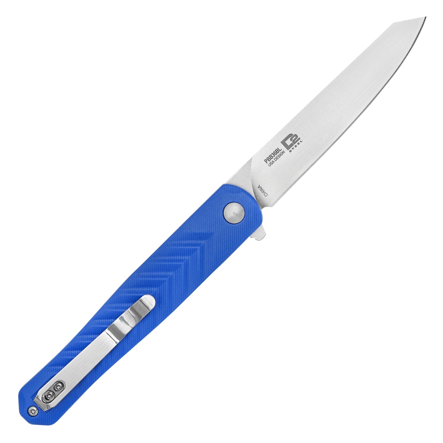 Buckshot Knives - 8.5" Slim Blue D2 | Ball Bearing Pocket Knife