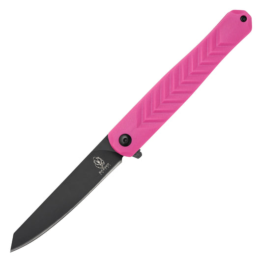 Buckshot Knives - 8.5" Slim Pink D2 | Ball Bearing Pocket Knife