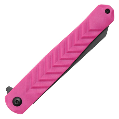 Buckshot Knives - 8.5" Slim Pink D2 | Ball Bearing Pocket Knife