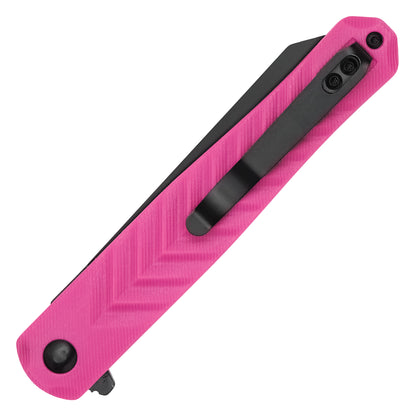 Buckshot Knives - 8.5" Slim Pink D2 | Ball Bearing Pocket Knife