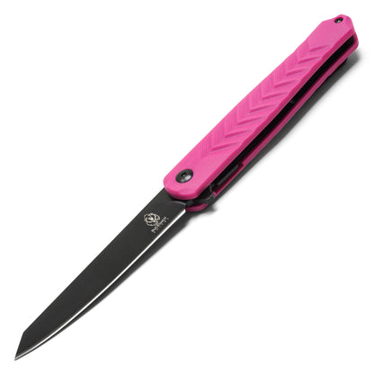 Buckshot Knives - 8.5" Slim Pink D2 | Ball Bearing Pocket Knife