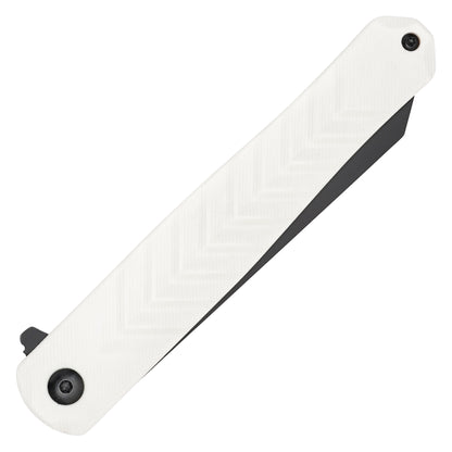 Buckshot Knives - 8.5" Slim White D2 | Ball Bearing Pocket Knife