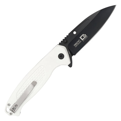 Buckshot Knives - 8.25" White Textured D2 | Ball Bearing Pocket Knife
