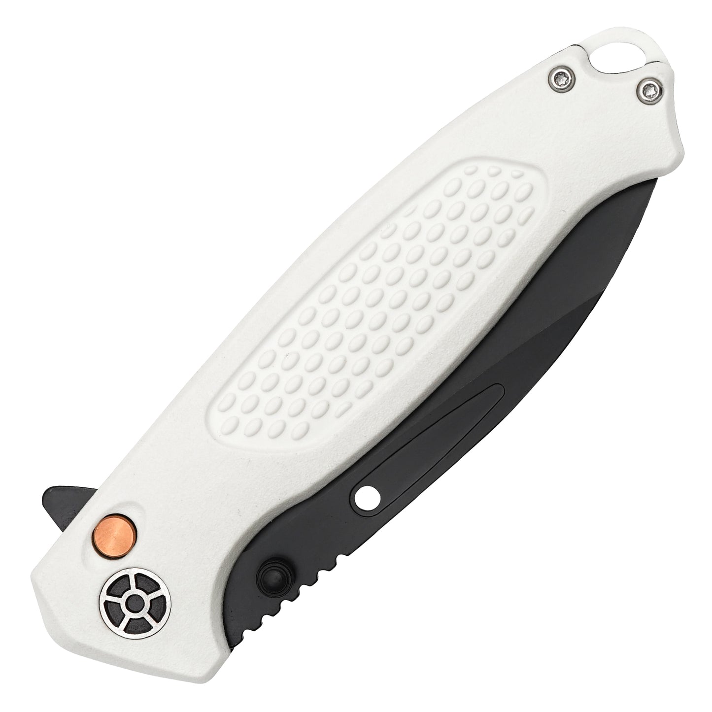 Buckshot Knives - 8.25" White Textured D2 | Ball Bearing Pocket Knife