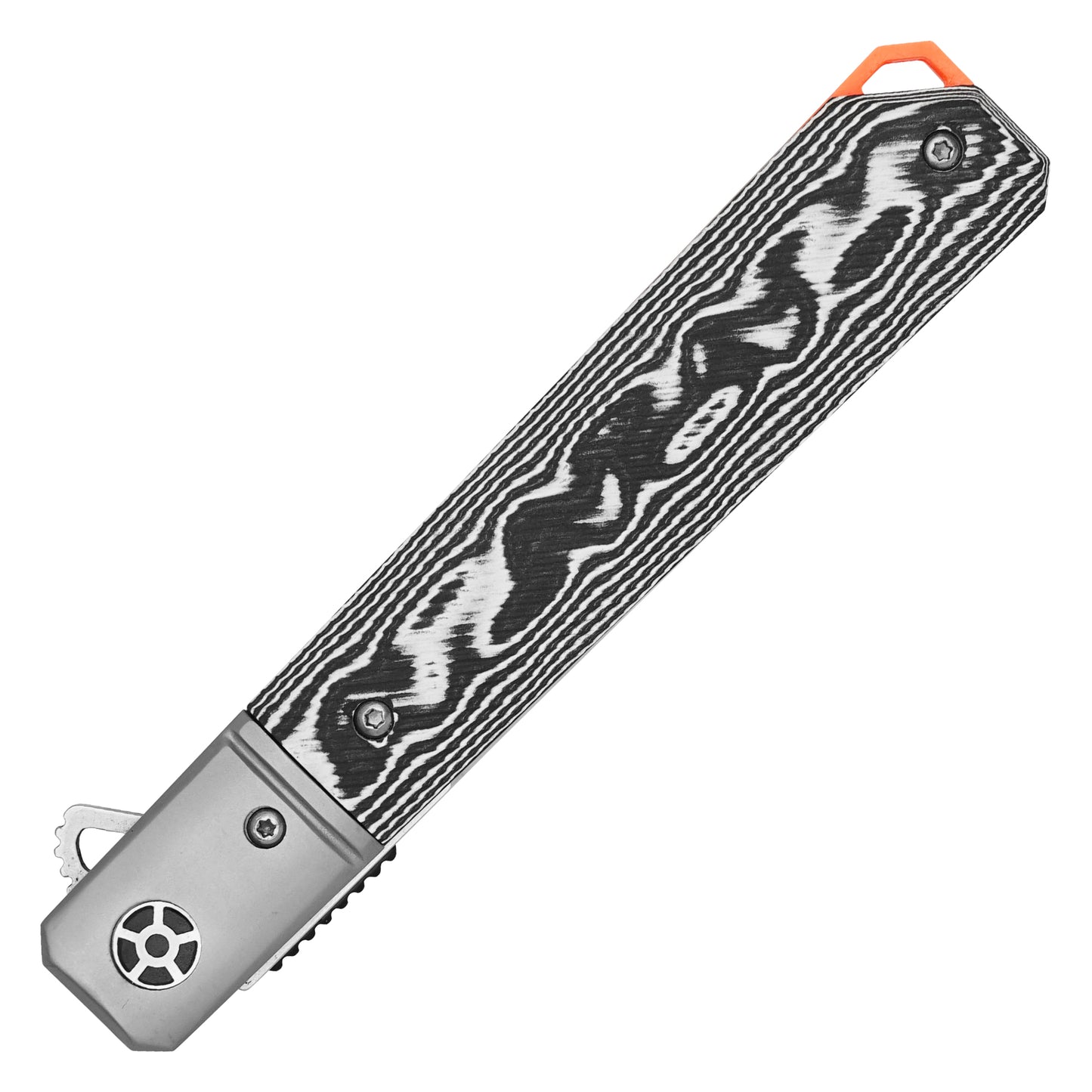 Buckshot Knives - 8.5" White Ripple D2 | Ball Bearing Pocket Knife