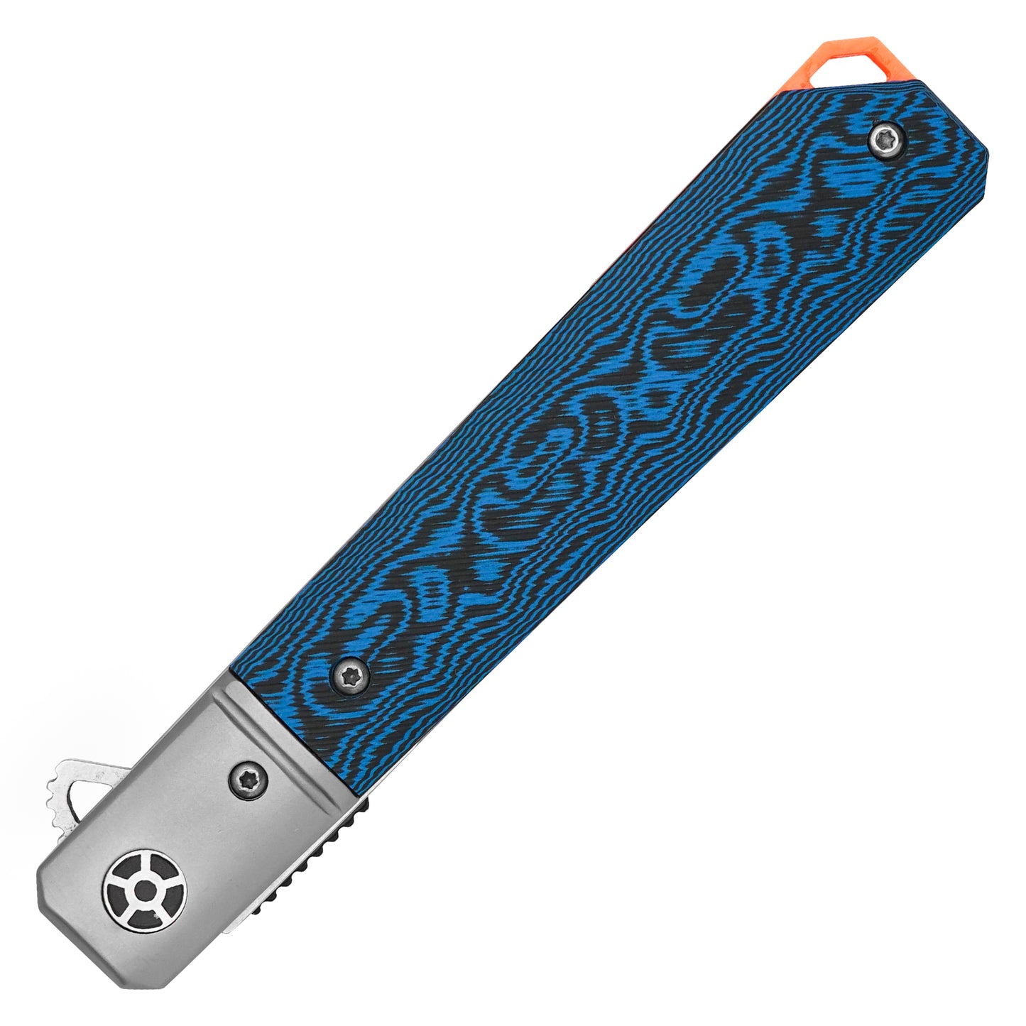 Buckshot Knives - 8.5" Blue Ripple D2 | Ball Bearing Pocket Knife