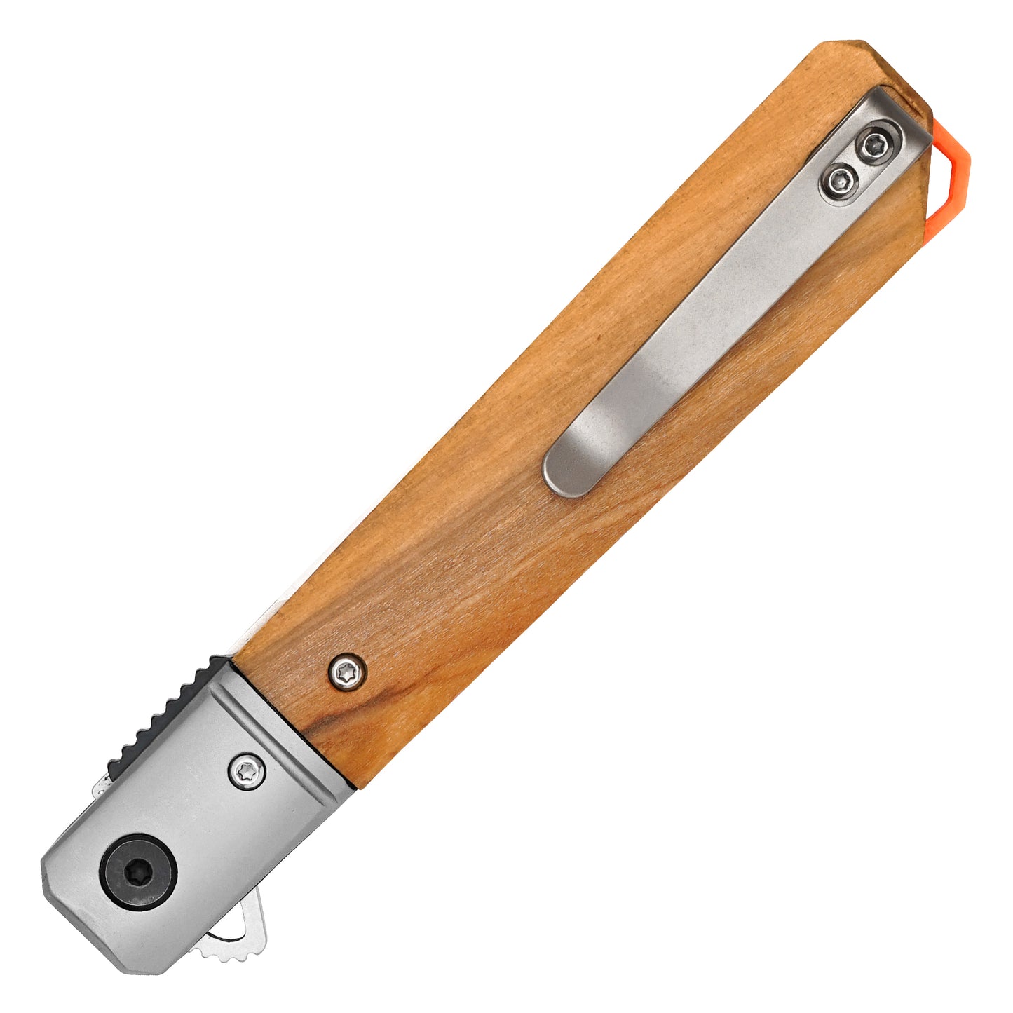 Buckshot Knives - 8.5" Natural Wood D2 | Ball Bearing Pocket Knife