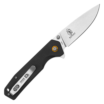 Buckshot Knives - 7" Black D2 Bear | Ball Bearing Pocket Knife