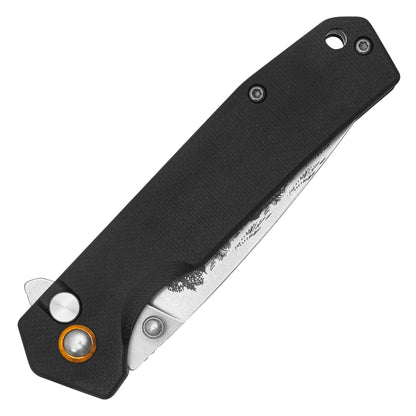 Buckshot Knives - 7" Black D2 Bear | Ball Bearing Pocket Knife