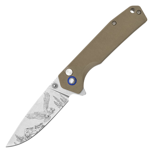 Buckshot Knives - 7" Desert D2 Eagle | Ball Bearing Pocket Knife