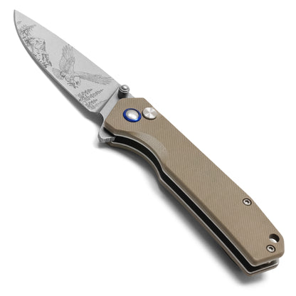 Buckshot Knives - 7" Desert D2 Eagle | Ball Bearing Pocket Knife