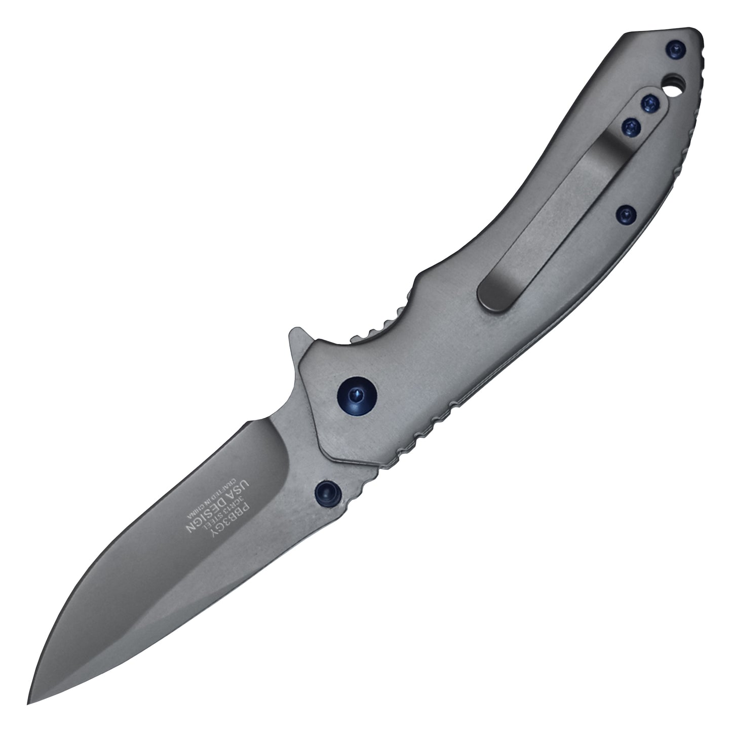 Wartech - 7.75" Skull Gray | Ball Bearing Pocket Knife