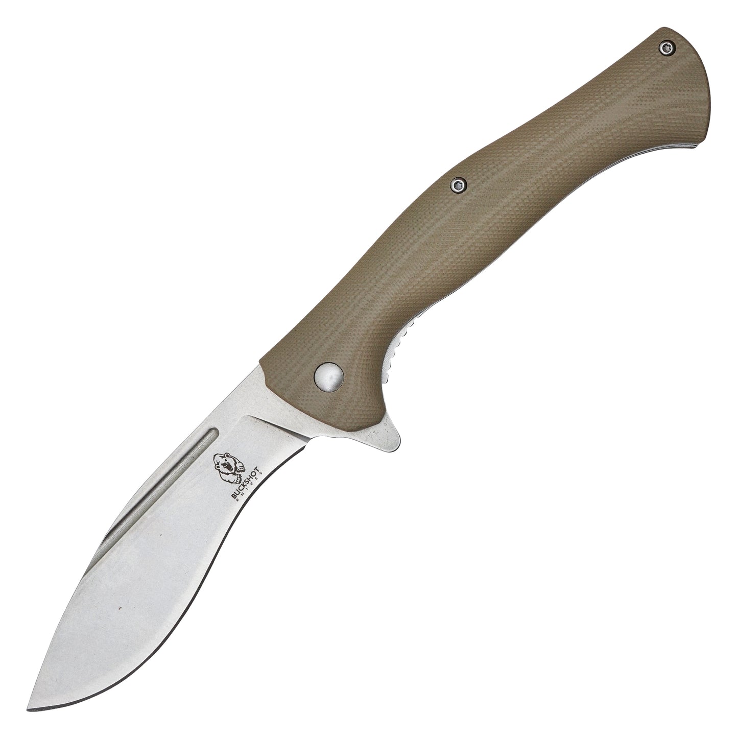 Buckshot Knives - 9” Desert D2 Steel | Ball Bearing Pocket Knife