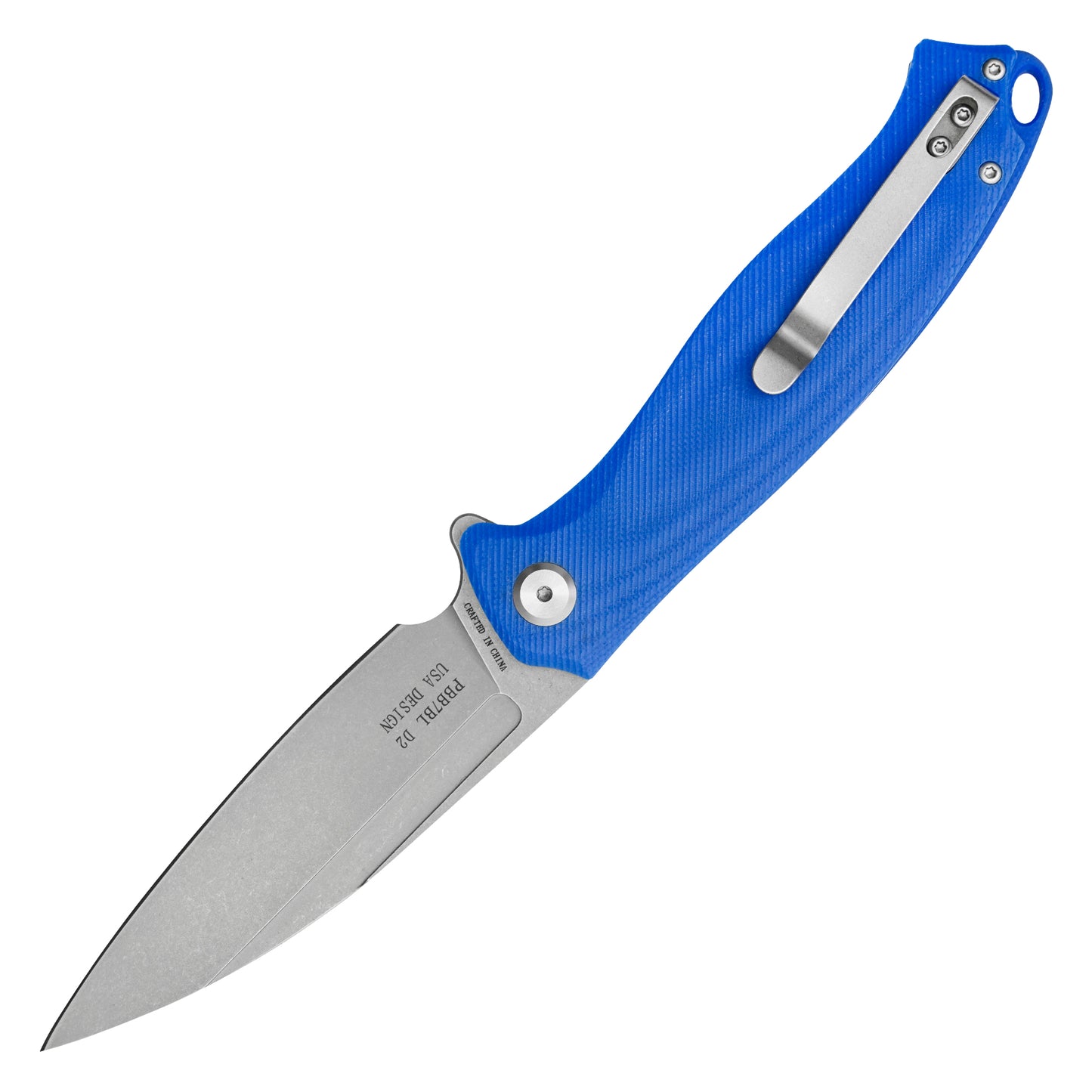 Buckshot Knives - 9” Blue D2 Steel | Ball Bearing Pocket Knife