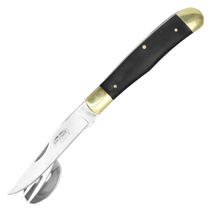 Buckshot Classic - 7.5" 3-Blade Black Trapper Pocket Knife