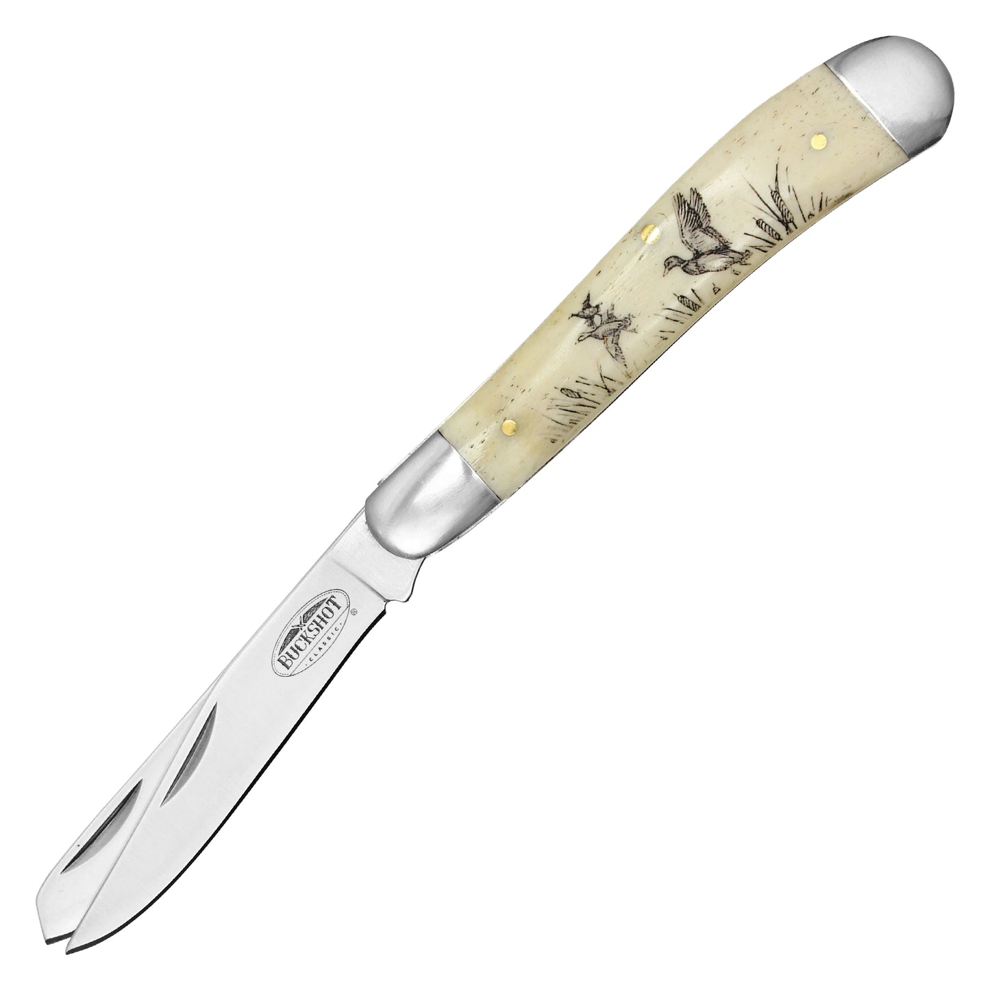 Buckshot Classic - 7" Wild Duck 2-Blade Trapper | Folding Pocket Knife