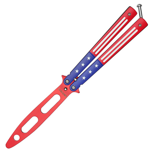 Wartech - 9.25" USA Flag | Butterfly Trainer Knife