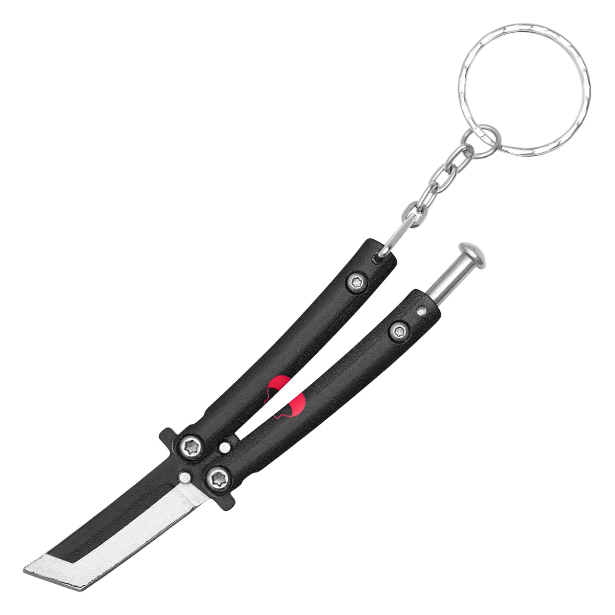 3.5" Black Kusanagi | Butterfly Knife Keychain