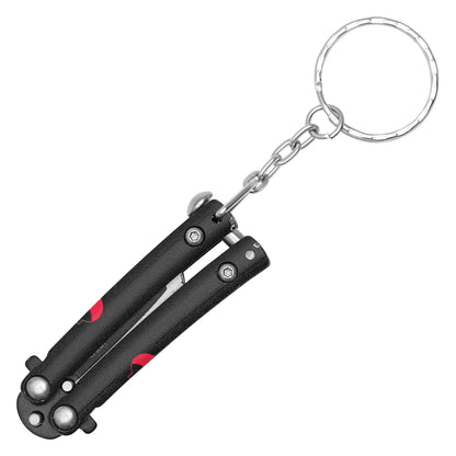 3.5" Black Kusanagi | Butterfly Knife Keychain