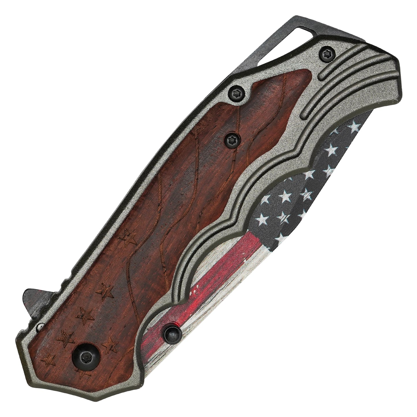 8.25” USA Wood | Spring Assisted Pocket Knife