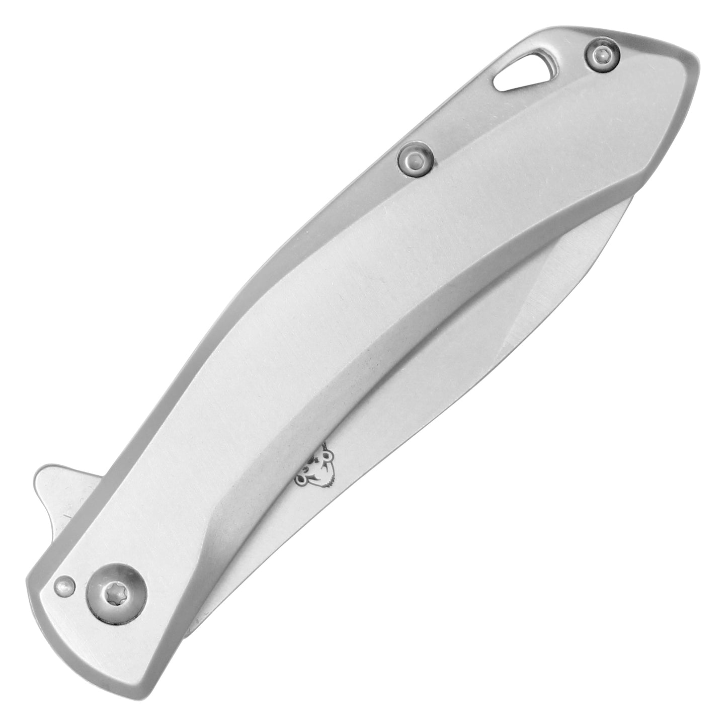 Buckshot - 7.25" Minimalist Silver Pocket Knife