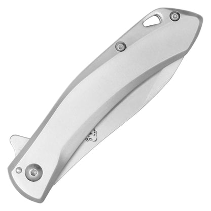 Buckshot Knives - 7.25" Silver | Spring Assisted Pocket Knife