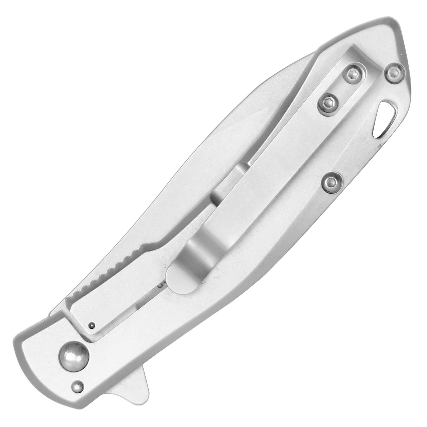 Buckshot Knives - 7.25" Silver | Spring Assisted Pocket Knife