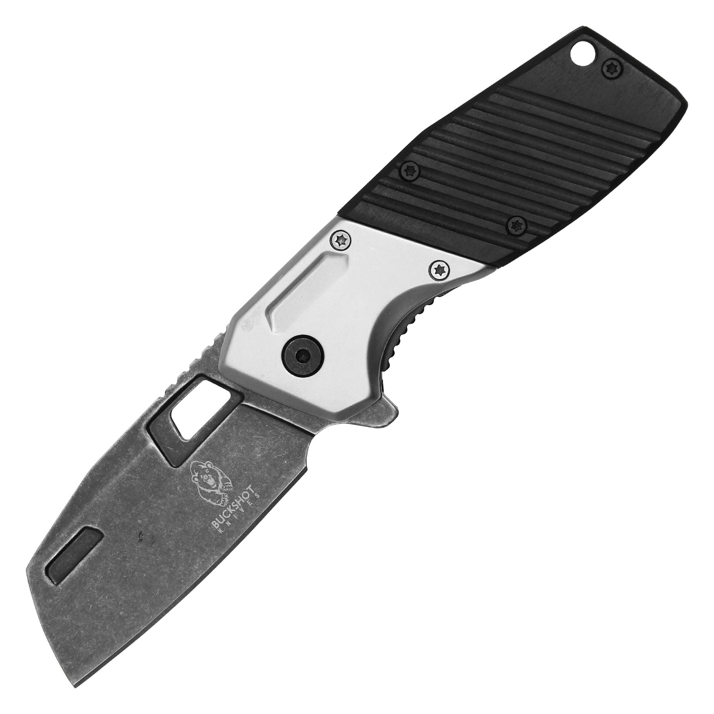 Buckshot Knives - 6.5" Stonewashed 2-Tone | Spring Assisted Pocket Knife